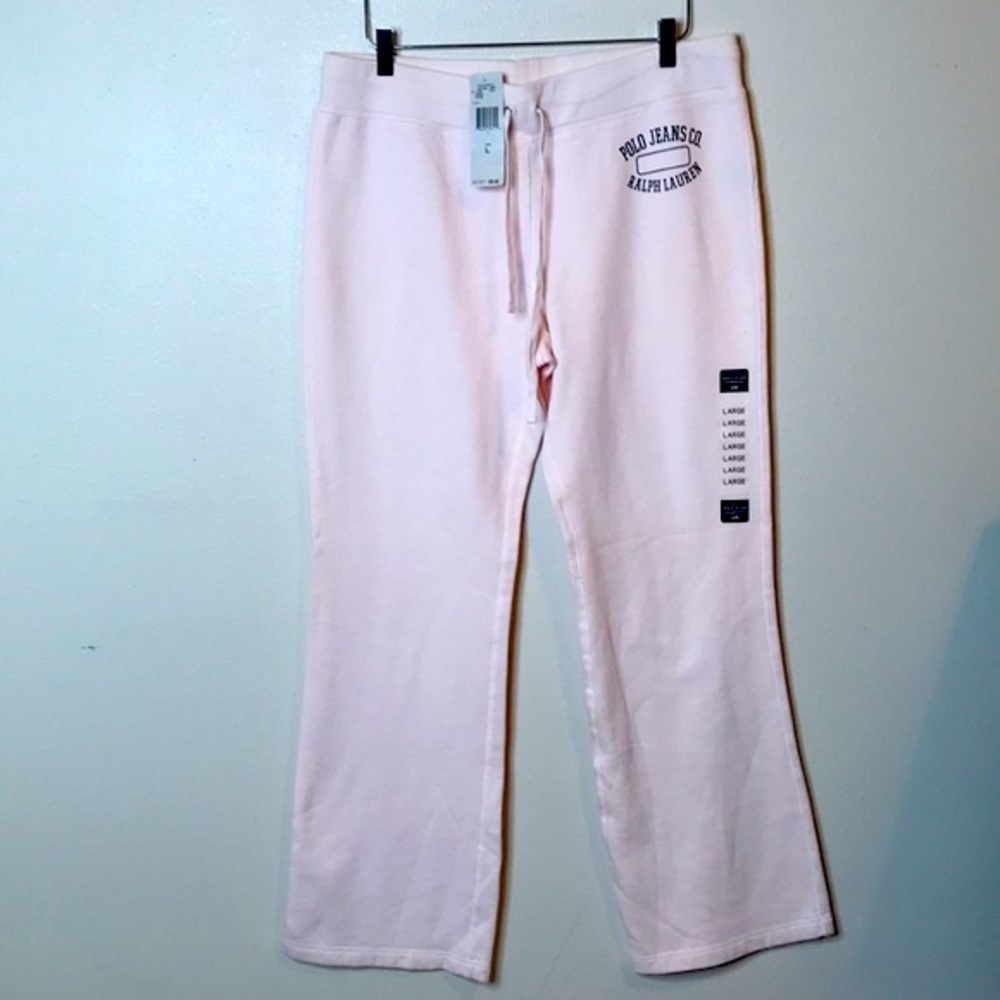 Ralph Lauren Polo Jeans Comp Sweatpants Sz Large Pink 67 2003 Vintage